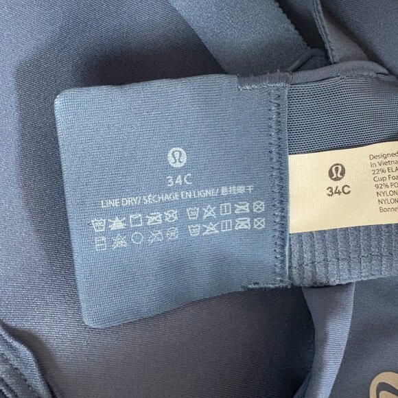 lululemon Bra Size 34C Blue - Picture 3 of 3